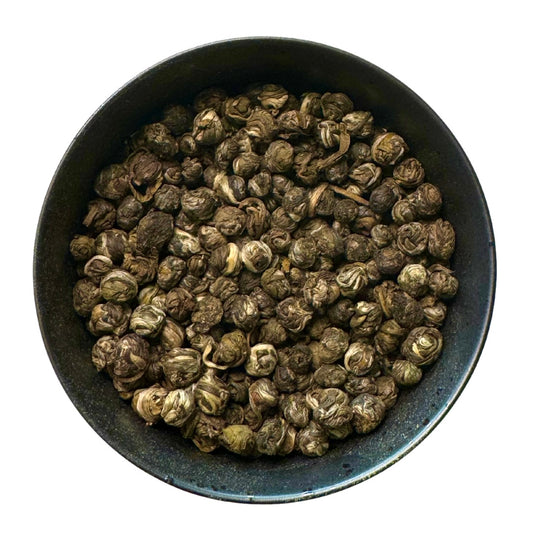 Jasmin Dragon Phoenix Pearls - Grüner Tee aromatisiert (Rarität, Bestseller, Bio)