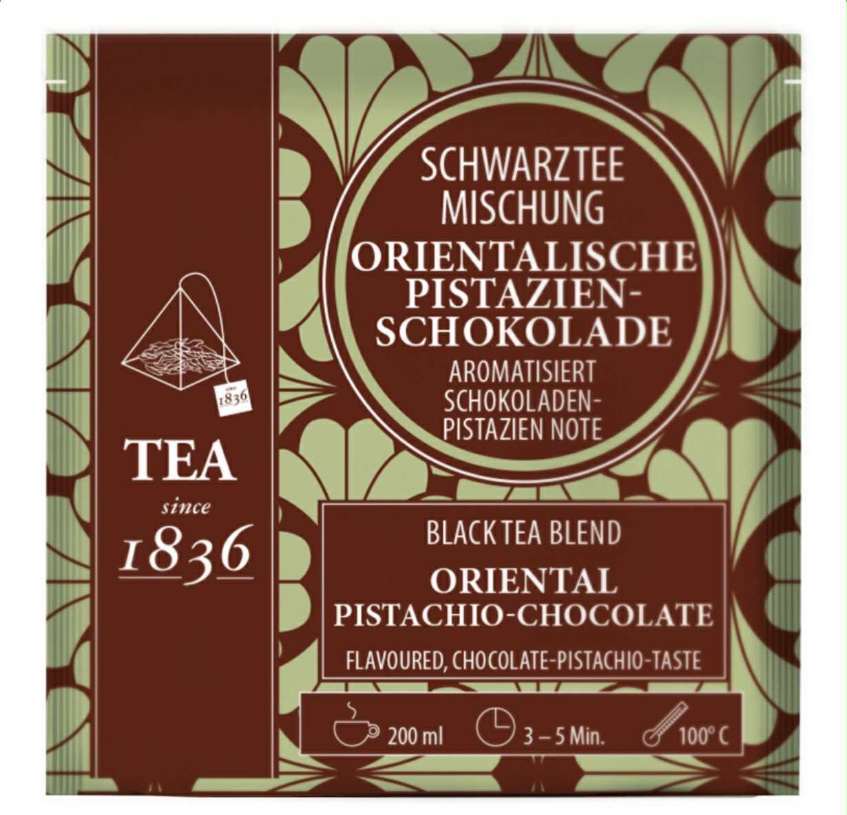 Orientalisch Pistazien-Schokolade Pyramidenbeutel