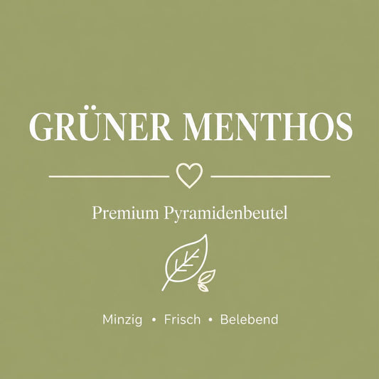 Grüner Mentos Pyramidenbeutel