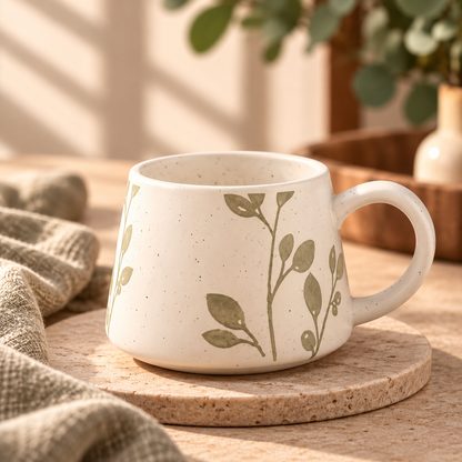 Botanical Green – Teetasse aus New Bone China | 350 ml