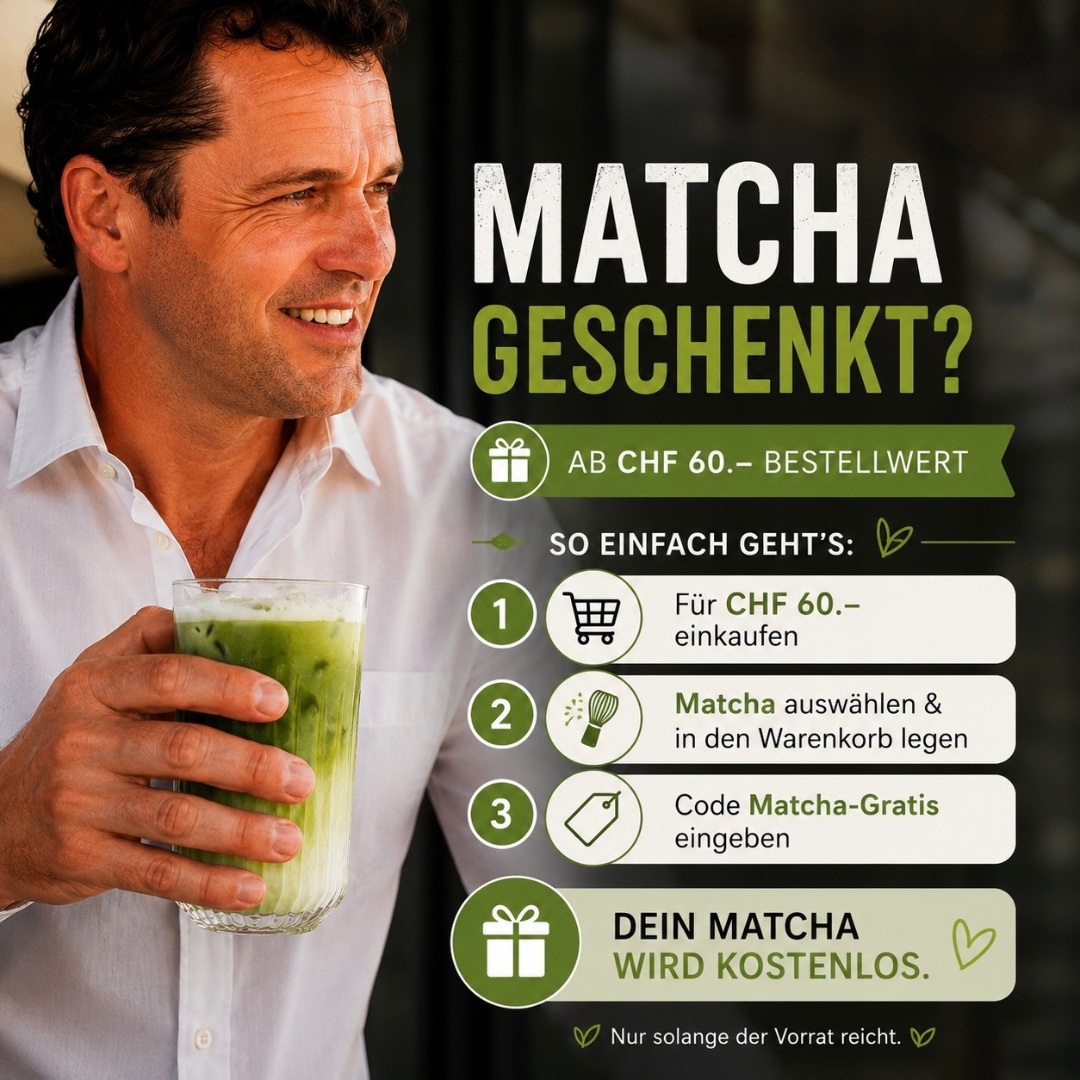 FREE MATCHA
with purchases of CHF 60 or more