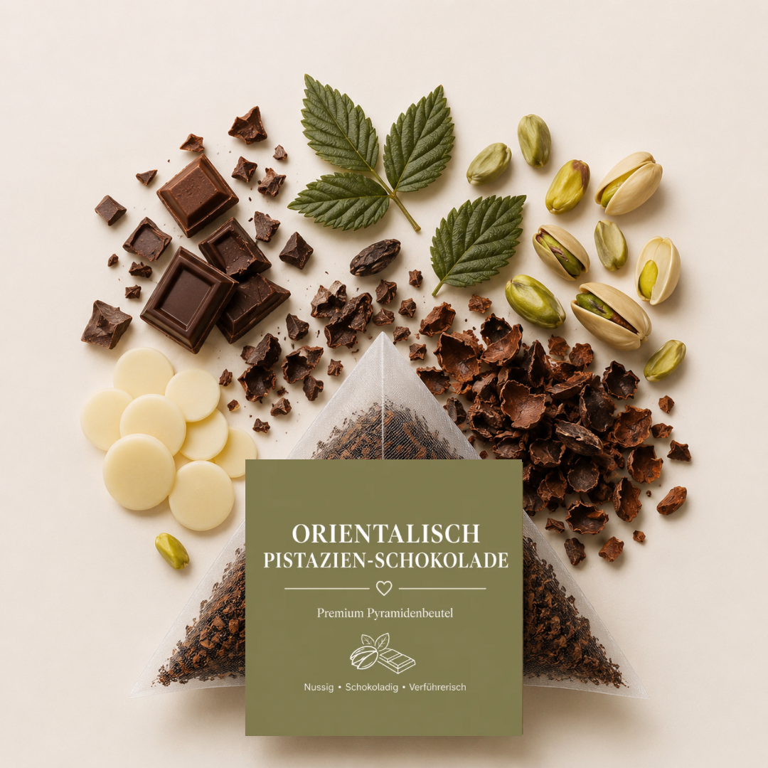 Orientalisch Pistazien-Schokolade Pyramidenbeutel