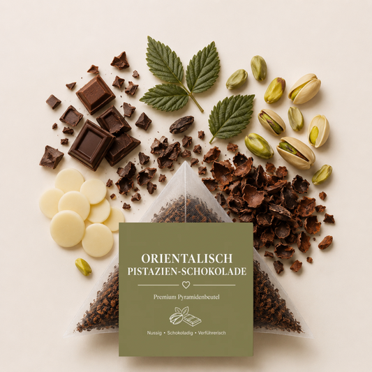 Orientalisch Pistazien-Schokolade Pyramidenbeutel