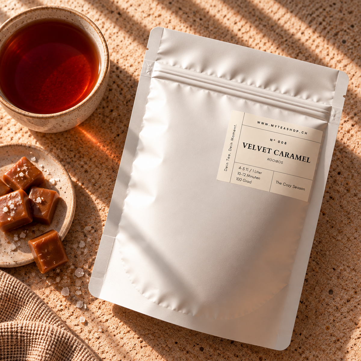 Velvet Caramel – Rooibos mit Sahne-Karamell und Krokant