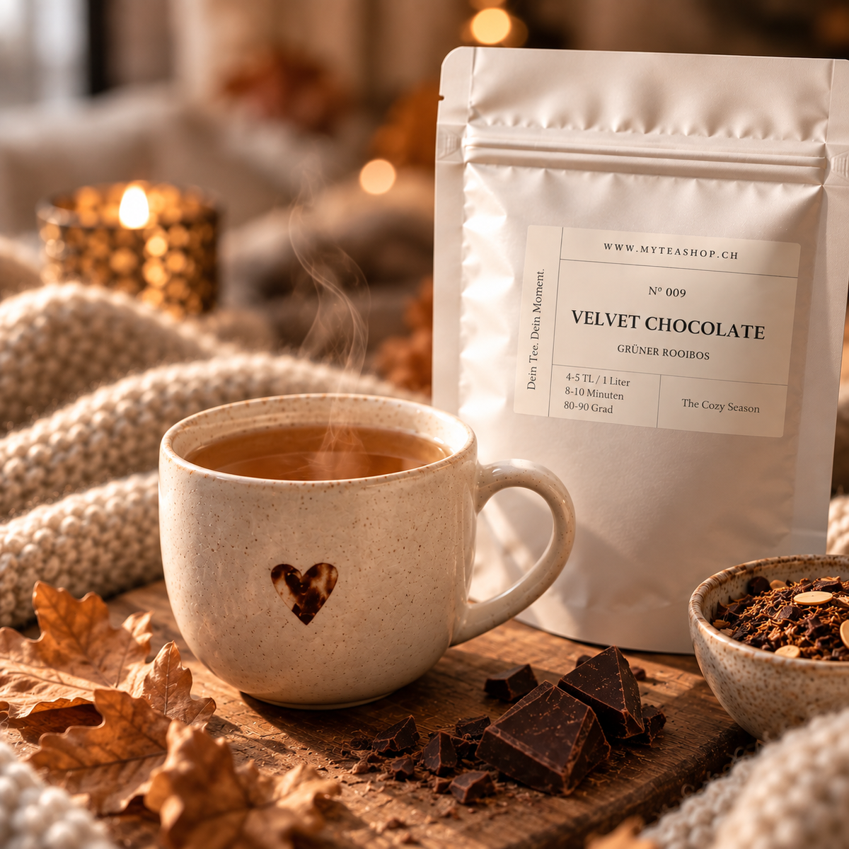 Velvet Chocolate – Grüner Rooibos mit Schokolade und Mandel