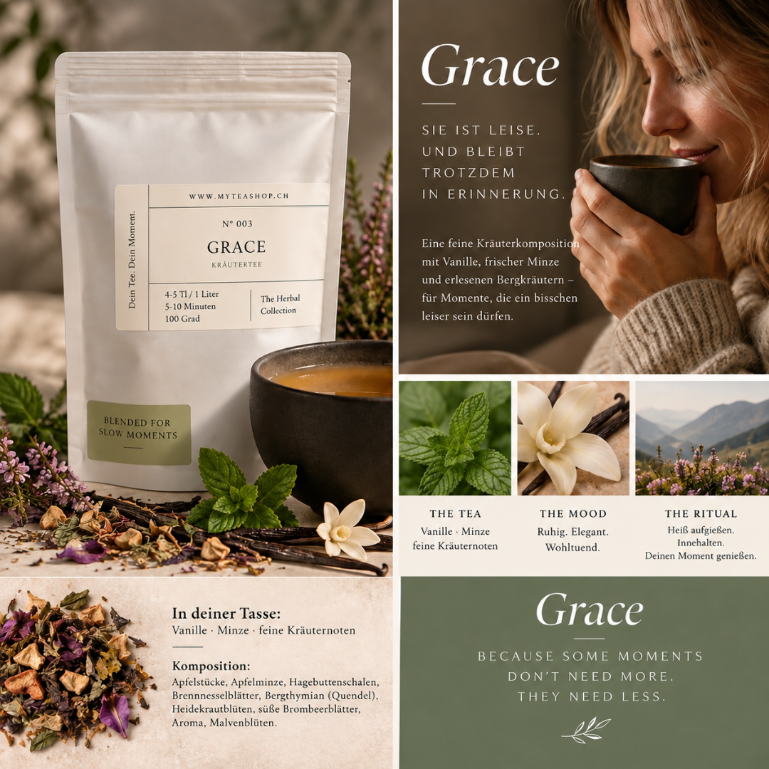 Grace – Kräutertee mit Vanille und Apfelminze