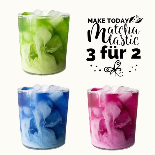 Matcha (3 für 2) - Premium-Matcha, Pink u. Blue Matcha