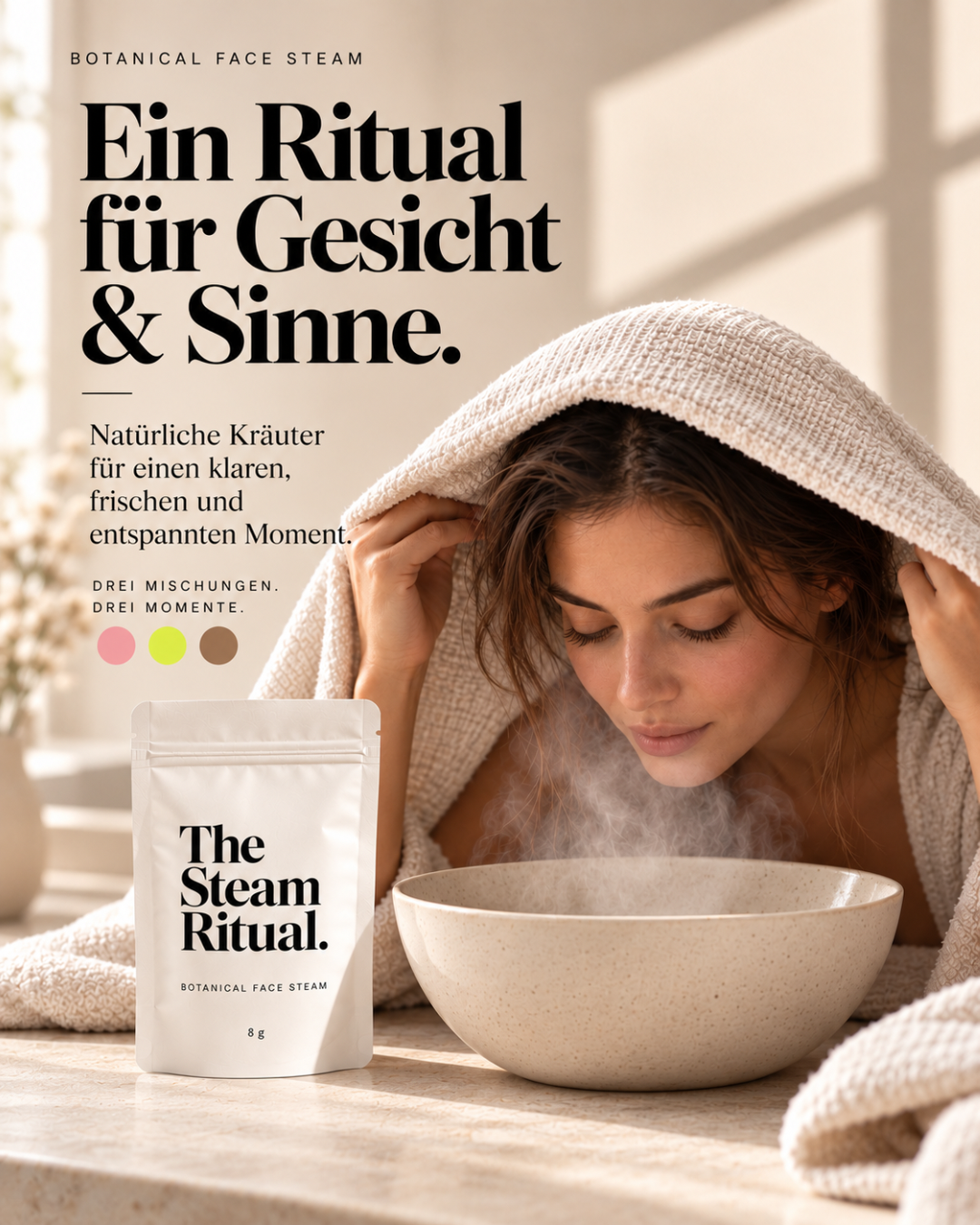 The Steam Ritual. – Botanisches Gesichtsdampfbad
