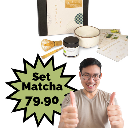 Matcha Set (Schale, Besen, Löffel, Bio-Matcha & Rezeptkarten)